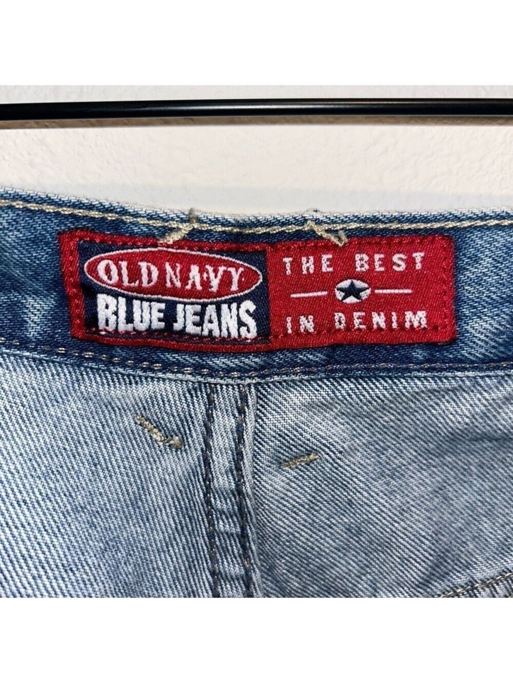 Vintage Old Navy Carpenter Jeans 36x30 Blue Grunge Style Preowned Paint Splatter - Picture 5 of 10
